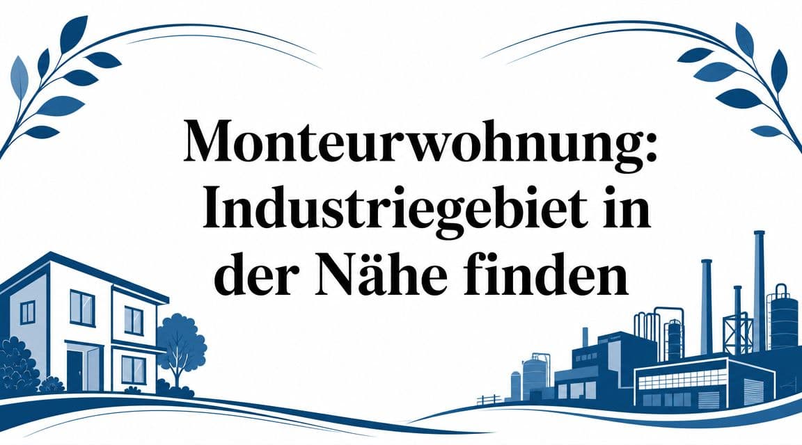 Monteurwohnung: Industriegebiet in der Nähe finden